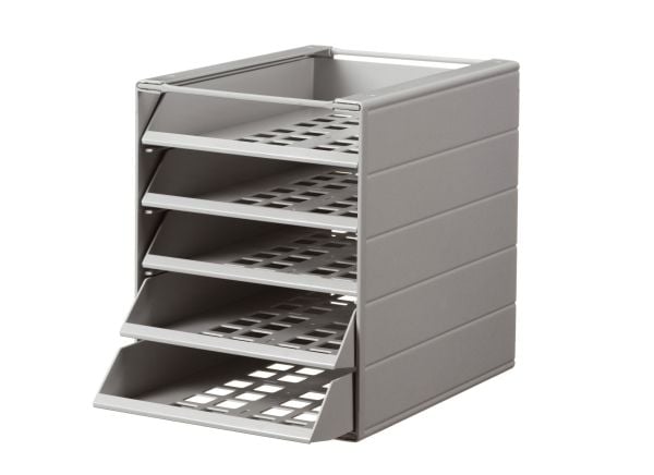 Brevbakkesystem Durable Idealbox Basic C4 grå med 5 rum