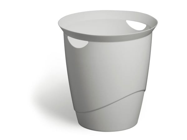 DURABLE - Avfallskurv - rund - 16 L - håndtak - plast - grå