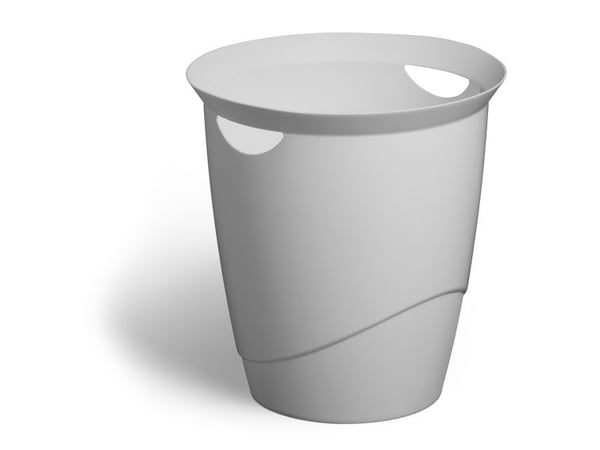 DURABLE - Avfallskurv - rund - 16 L - håndtak - plast - grå