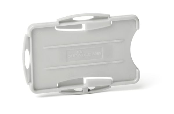 DURABLE ECO - Kortholder - for 54 x 87 mm - klips, taljerep - grå