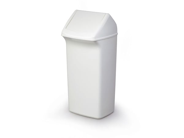 DURABLE DURABIN - Soptunna - fliplock - 40 L - vit