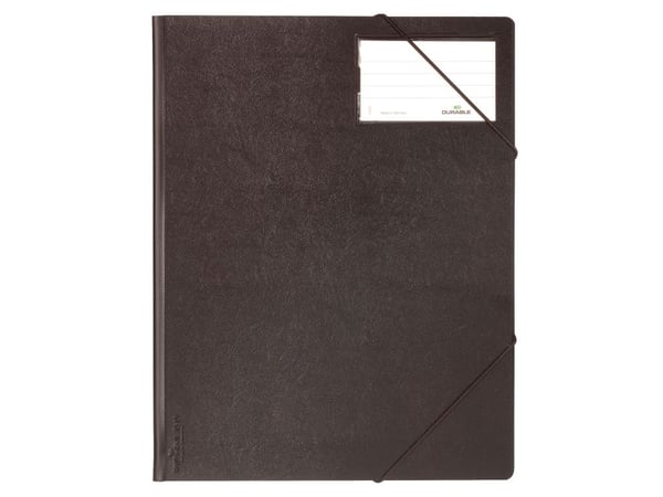 Durable 2320-01, A4, PVC, Svart, Porträtt, 150 ark, Elastisk