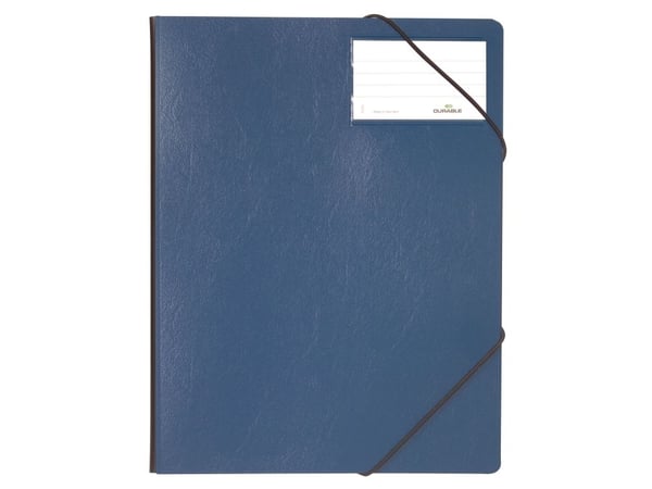 Durable 2320-07, A4, PVC, Blå, Portrett, 150 ark, Elastisk bånd