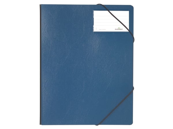 Durable 2320-07, A4, PVC, Blå, Portrett, 150 ark, Elastisk bånd