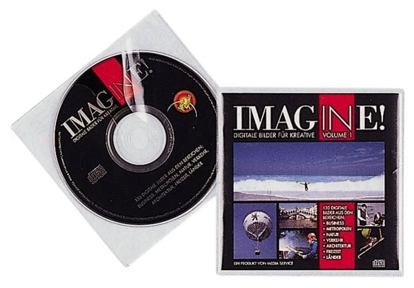 Durable CD COVER Pocket - CD-lomme - kapasitet: 1 CD - gjennomsiktig (en pakke 10)