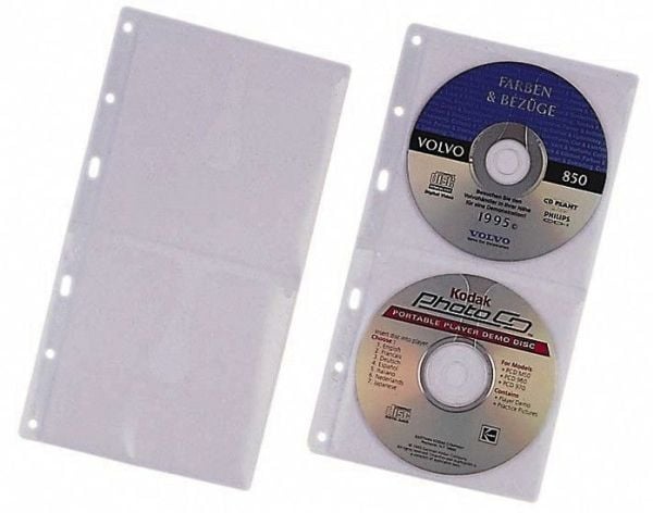 Durable 5203-19, Sleeve til laptop, 2 disker, Gjennomsiktig, Polypropylen (PP), 120 mm, 156 mm