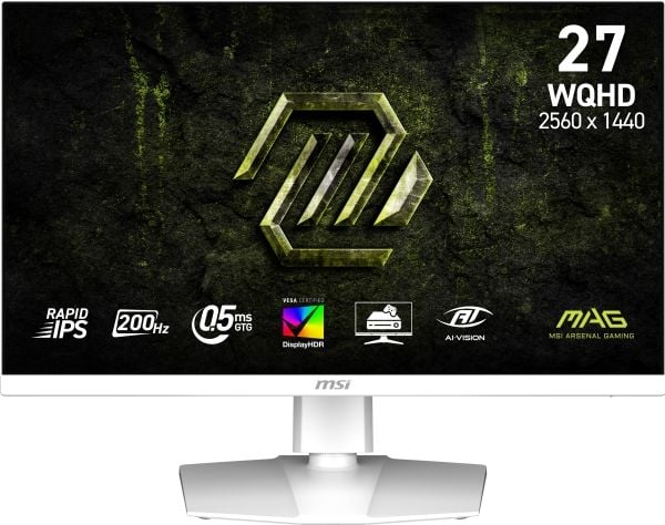 MSI MAG 274QRFW E20, 68,6 cm (27"), 2560 x 1440 piksler, Wide Quad HD, LCD, 0,5 ms, Hvit