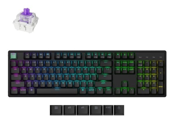 Keychron K10 HE Standard Edition Gateron Magnetic Nebula-tastatur med dobbeltskinne (K10H-J1)