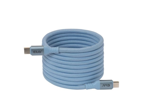 Club 3D - USB-kabel - 24 pin USB-C (hann) til 24 pin USB-C (hann) - USB 2.0 - 48 V - 5 A - 2 m - rullet sammen, USB Power Delivery (240 W), støtte ...