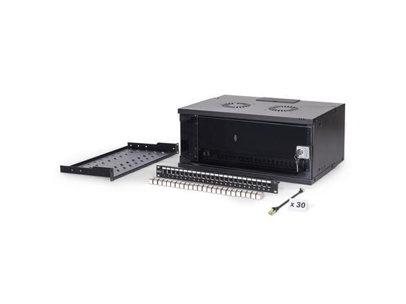 Digitus SOHO PRO Series - Skap - 540x400 mm (WxD) - veggmonterbar - RAL 9005, svart - 4U - 19"