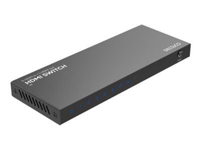 DELTACO - Video/audio switch - 5 inputs to 1 output, 8K@60Hz, with remote - 6 x HDMI - stasjonær