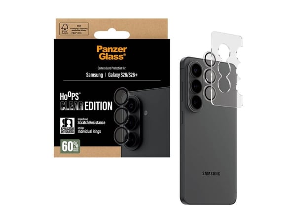 PanzerGlass Hoops - Clear Edition - linsebeskytter for mobiltelefon - gjennomsiktig - for Samsung Galaxy S26, S26+