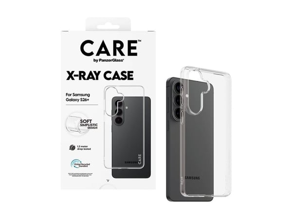 CARE by PanzerGlass X-Ray - Baksidedeksel for mobiltelefon - termoplast-polyuretan (TPU) - gjennomsiktig - for Samsung Galaxy S26+