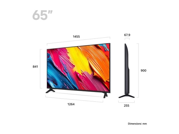 LG 65QNED70A6A - 65" Diagonalklasse LED-bakgrunnsbelyst LCD TV - QNED AI - Smart TV - webOS - 4K UHD (2160p) 3840 x 2160 - HDR - Quantum Dot, Direc...