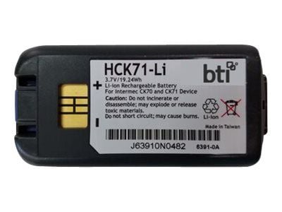 BTI - Håndholdt batteri (tilsvarer: Honeywell 318-046-031) - litiumion - 5200 mAh - 19.24 Wh - for Honeywell CK65; Dolphin CK65; Intermec CK70, CK7...