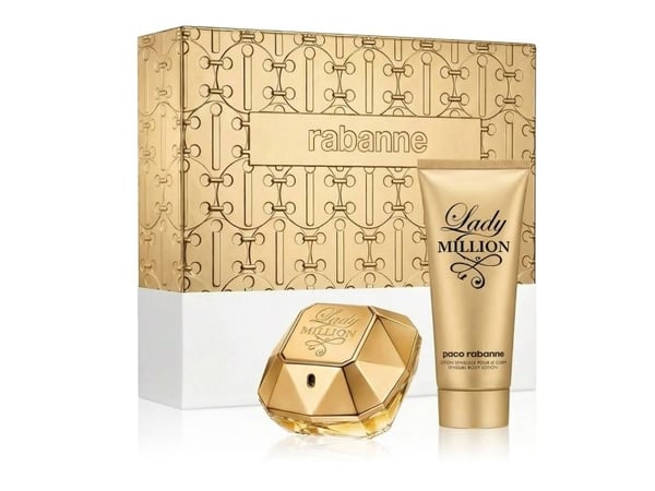 Paco Rabanne Lady Million Eau De Parfum Spray 80ml + Body Lotion 100ml
