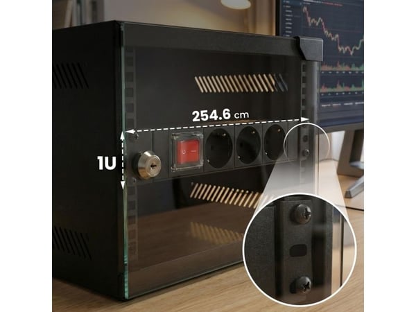 Extralink 10" 1U 3 stikkontakter av EU-type Power PDU | strømskinne | med bryter