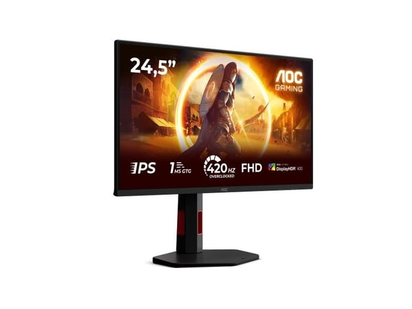 AOC G4 25G4KUR, 62,2 cm (24.5"), 1920 x 1080 pikseliä, Full HD, LED, 1 ms, musta, Punainen
