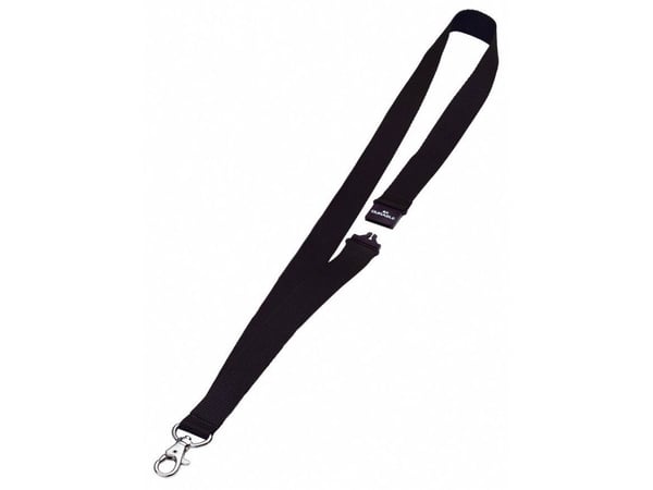 Tekstilhalsbånd Durable 20 mm sort keyhanger