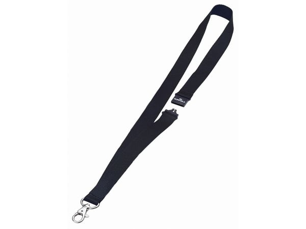 Tekstilhalsbånd Durable 20 mm sort keyhanger