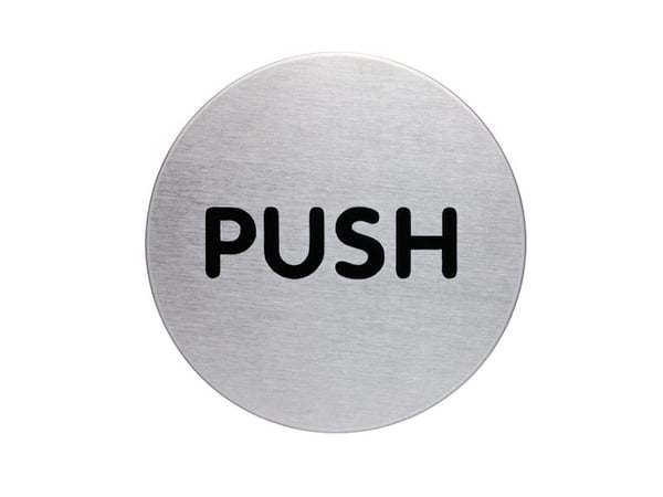 Durable PICTO "PUSH", 6,5 cm, Silver