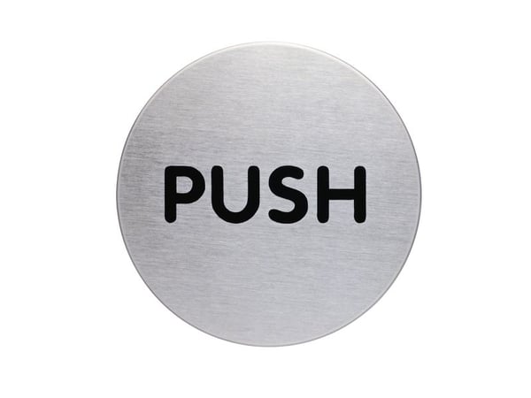 Durable PICTO "PUSH", 6,5 cm, Silver
