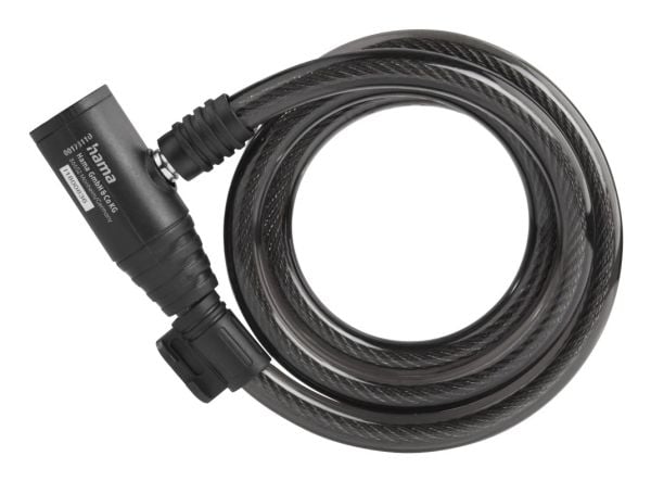 Hama 00178136, Wirelås, Svart, Plast, Stål, nyckel, 1200 mm