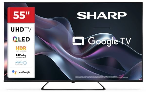 Sharp 55HP6265E, 139,7 cm (55"), 3840 x 2160 pikseliä, QLED, Älytelevisio, Wi-Fi, Musta