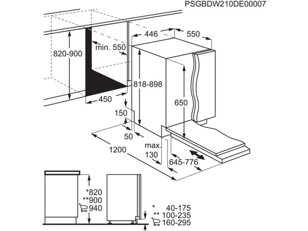 Electrolux EES63400L - Astianpesukone - musta