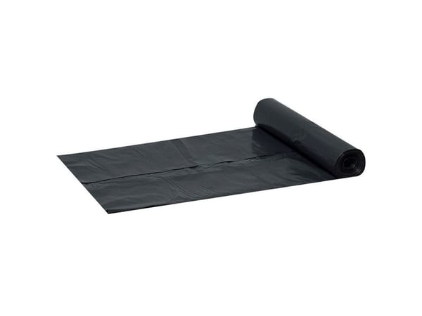 Affaldssække, 42 µm, 700 x 1100 mm genanvendt LDPE, sort, kapacitet 100l rulle a 10 poser - (20 stk.)
