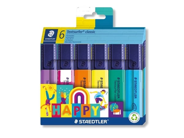 Staedtler Textsurfer Happy highlighters 6 farger Staedtler