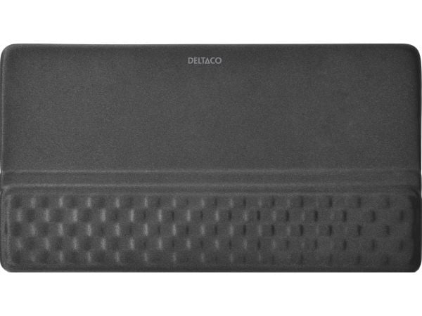 DELTACO - Wrist pad with integrated keyboard stand - ergonomic - svart