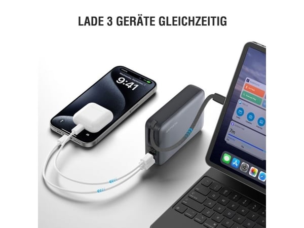 4smarts 541409, 20000 mAh, Litium Polymer (LiPo), Hisilicon FCP, Power Delivery 3.0, Quick Charge 3.0, 45 W, Grå
