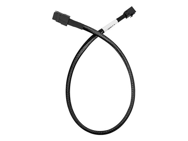 SilverStone CPS06 - Intern SAS-kabel - med sidoband - 4-vägs - 4x mini-SAS HD (SFF-8643) (hane) till mini-SAS (SFF-8087) (hane) - 60 cm - svart
