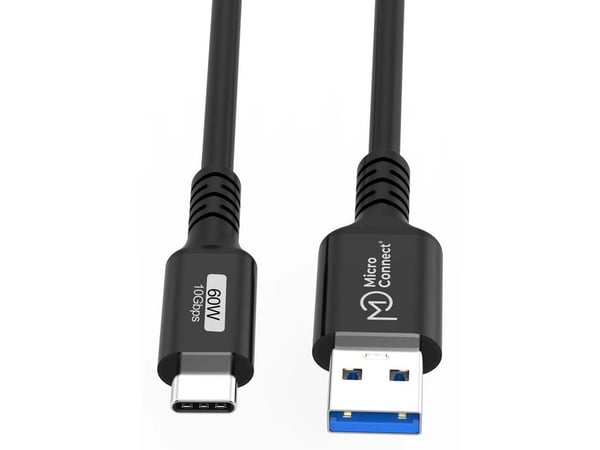 Premium USB-C to USB-A cable  0,15m, 10Gbps, 60W