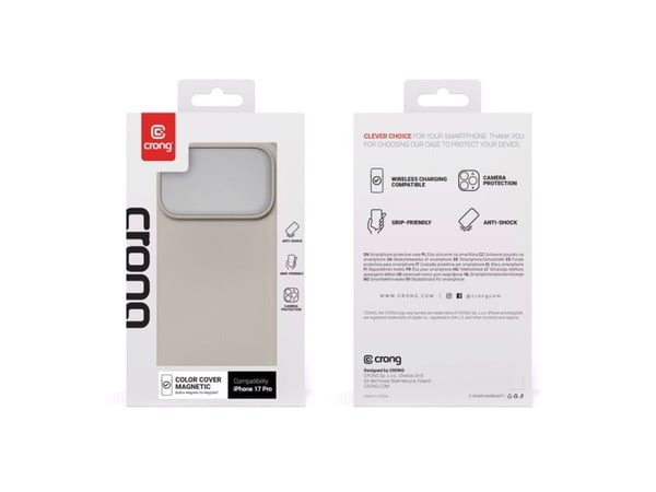Crong , Suojus, Apple, iPhone 17 Pro, 16 cm (6.3"), Kiven värinen