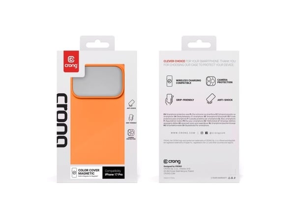 Crong , Etui, Apple, iPhone 17 Pro, 16 cm (6.3"), Oransje