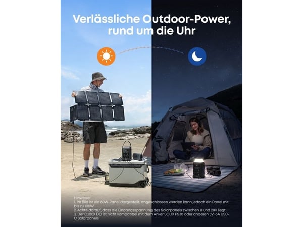 Anker SOLIX PS60 - Solpanel - kompakt, bærbar - 60 watt - svart