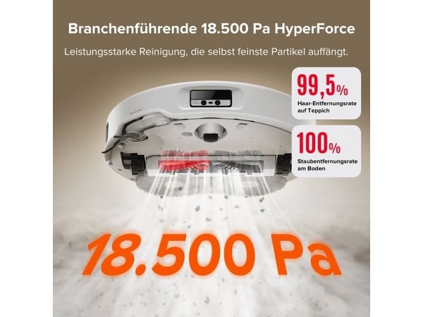 Roborock Qrevo Curv 5A1, Uten pose, Svart, Hvit, Rund, Støv pose, 0,325 l, Lade, Purification
