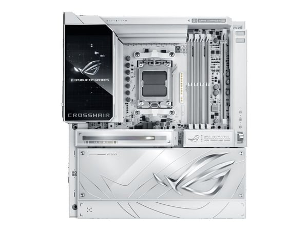 ASUS ROG CROSSHAIR X870E GLACIAL - Hovedkort - utvidet ATX (E-ATX) - Socket AM5 - AMD X870E Chipset - USB4, USB-C 3.2 Gen2, USB 3.2 Gen 2, USB 3.2 ...