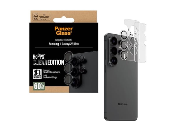 PanzerGlass Hoops - Clear Edition - linsebeskytter for mobiltelefon - gjennomsiktig - for Samsung Galaxy S26 Ultra
