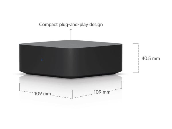 Ubiquiti PoE Audio Port - Nettverkslydspiller - svart
