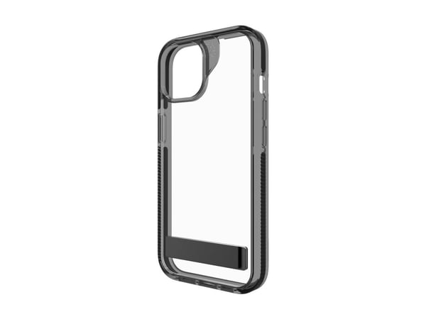 Zagg Santa Cruz - Baksidedeksel for mobiltelefon - stativ - grafen - svart, gjennomsiktig - for Apple iPhone 13, 14, 15, 16e