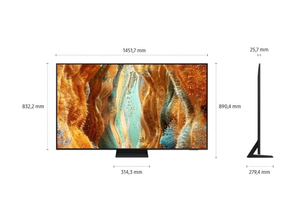 Samsung GQ65QN70FAU - 65" Diagonalklasse QN70F Series LED-bakgrunnsbelyst LCD TV - Neo QLED - Smart TV - Tizen OS - 4K UHD (2160p) 3840 x 2160 - HD...
