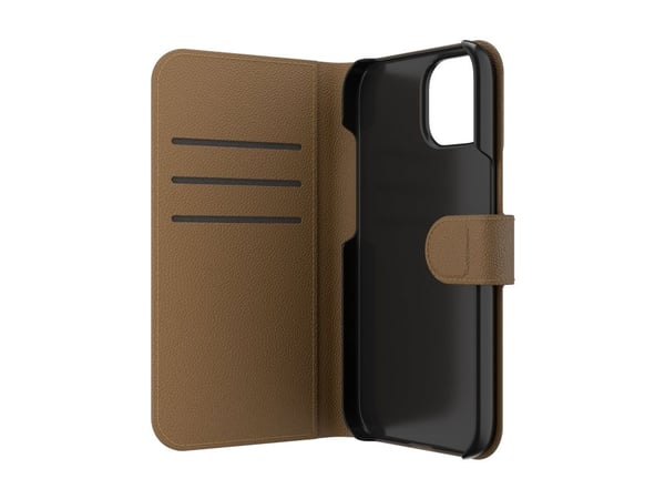 Zagg - Lommebok for mobiltelefon - fauxlær - brun - for Apple iPhone 13, 14, 15