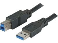 M-CAB - USB-kabel - USB-type A (hann) til USB Type B (hann) - USB 3.0 - 3 m - svart