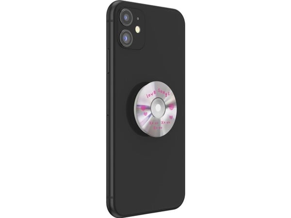 PopSockets PopGrip, grep, gjennomsiktig, rosa, universal, 1 stk, 75 mm, 150 mm