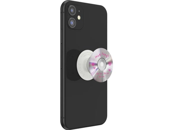 PopSockets PopGrip, grep, gjennomsiktig, rosa, universal, 1 stk, 75 mm, 150 mm