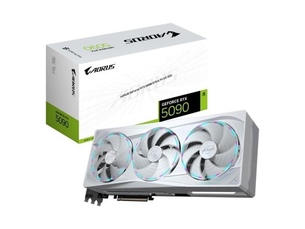 Gigabyte AORUS GeForce RTX 5090 STEALTH ICE GDDR7 3xDP 1xHDMI (GV-N5090AORUSST ICE-52GD) Gigabyte AORUS GeForce RTX 5090 STEALTH ICE GDDR7 3xDP 1xHDMI (GV-N5090AORUSST ICE-52GD)
