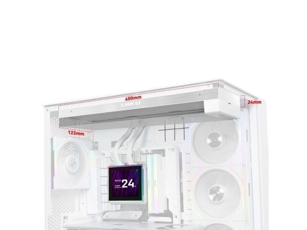 Lian Li HydroShift II LCD-S 360 Fanless, Væskekjølesett, 1600 RPM, 3200 RPM, Hvit